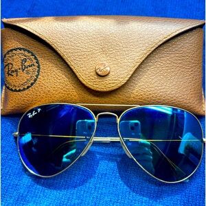 ray ban aviator polorized mirror glasses
